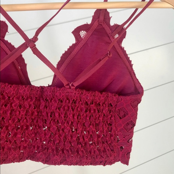 Let’s Layer in Lace Bralette in Cranberry - Picture 3 of 8